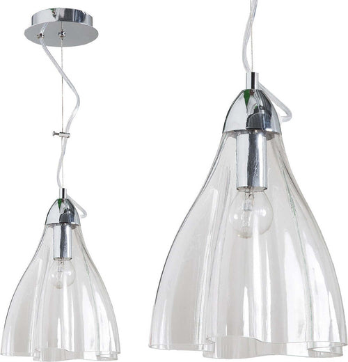 Lampadario-moderno-Padana-Lampadari-CASPER-1110-1-E14-LED-metallo-vetro-cristallo-sospensione