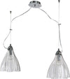 Lampadario-moderno-Padana-Lampadari-CASPER-1110-2-E14-LED-metallo-vetro-cristallo-sospensione