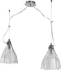 Lampadario-moderno-Padana-Lampadari-CASPER-1110-2-E14-LED-metallo-vetro-cristallo-sospensione