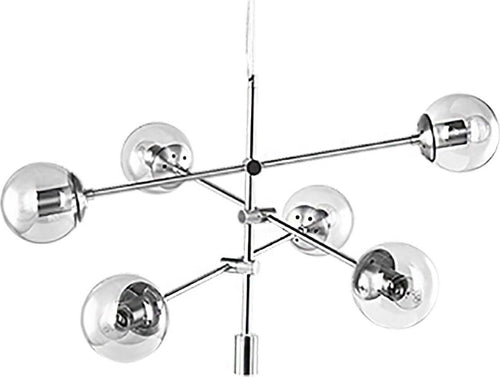 Lampadario-moderno-Padana-Lampadari-GIOKO-1103-6-CR-E27-LED-metallo-vetro-soffiato-sospensione