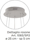 Lampadario-moderno-Padana-Lampadari-ORBIT-1083-SP2-50W-LED-dimmerabile-alluminio-sospensione