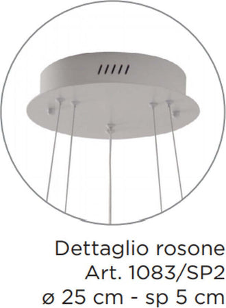 Lampadario-moderno-Padana-Lampadari-ORBIT-1083-SP2-50W-LED-dimmerabile-alluminio-sospensione