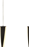 Lampadario-Moderno-Pagaia-Acciaio-Cromo-Silicone-Nero-Led-48W-3000K