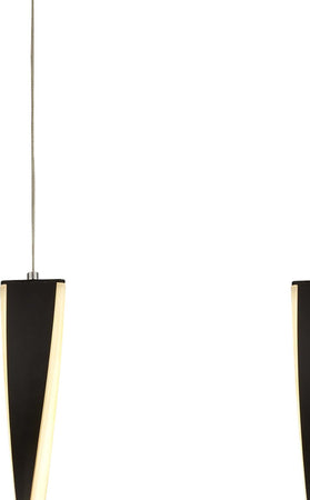 Lampadario-Moderno-Pagaia-Acciaio-Cromo-Silicone-Nero-Led-48W-3000K
