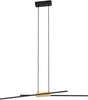 Lampadario-Moderno-Panagria-Led-Alluminio-Rivestito-In-Legno-Nero-E-Marrone