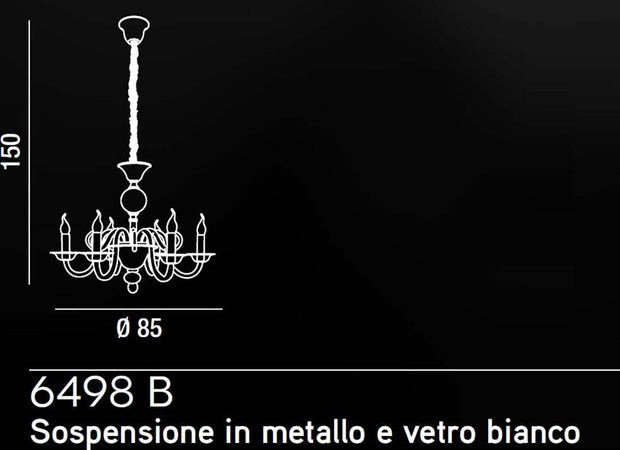 Lampadario-moderno-Perenz-BOUGIE-6498-B-E14-LED-8-luci-sospensione-multiluce-vetro-metallo