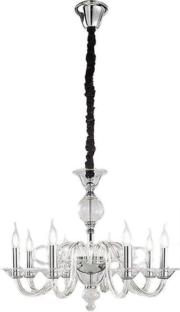 Lampadario-moderno-Perenz-BOUGIE-6498-TR-E14-LED-8-luci-sospensione-vetro