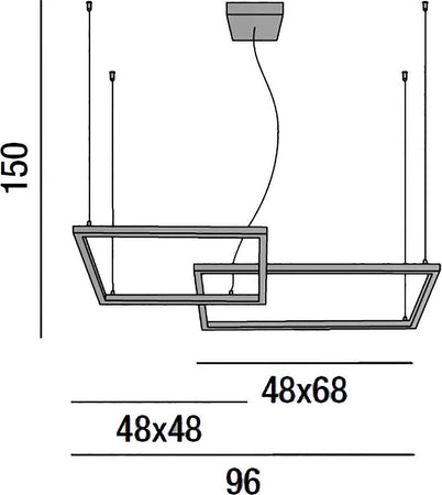 Lampadario-moderno-Perenz-CROSS-6593N-CT-LED-sospensione-bianco-nero