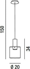 Lampadario-moderno-Perenz-HUGO-6664-SP-LED-GU10-sospensione-vetro-metallo-interni