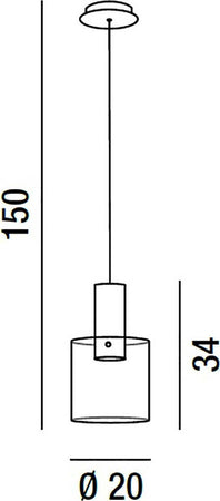 Lampadario-moderno-Perenz-HUGO-6664-TR-LED-GU10-sospensione-vetro-metallo-interni