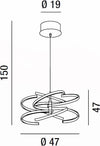Lampadario-moderno-Perenz-NEST-6396-B-LN-LED-sospensione-bianca