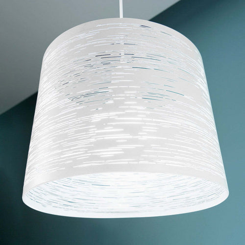 Lampadario-moderno-Perenz-SLOT-6658-B-E27-LED-sospensione-metallo-bianco-opaco-paralume-taglio-laser-interno