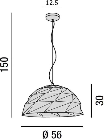Lampadario-moderno-Perenz-TILT-6624-NOR-E27-LED-sospensione-cupola-metallo