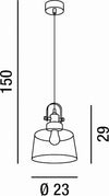 Lampadario-moderno-Perenz-VINTAGE-6840-FU-E27-LED-sospensione-vetro-fumè-calata-interno