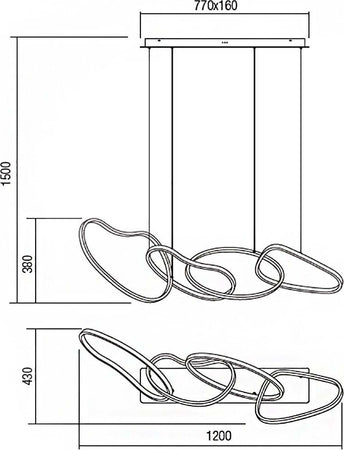 Lampadario-moderno-Redo-Group-BIAS-90W-7183Lm-LED-CCT-alluminio-sospensione-dimmerabile