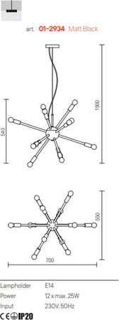 Lampadario-moderno-Redo-Group-STELLAR-01-2934-E14-LED-metallo-sospensione