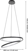 Lampadario-Moderno-Ruotale-Led-Alluminio-Nero