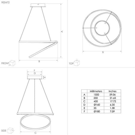 Lampadario-Moderno-Ruotale-Led-Alluminio-Nero