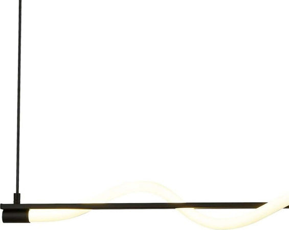 Lampadario-Moderno-Serpente-Acciaio-Bianco-Policarbonato-Nero-Led-15W-2700K