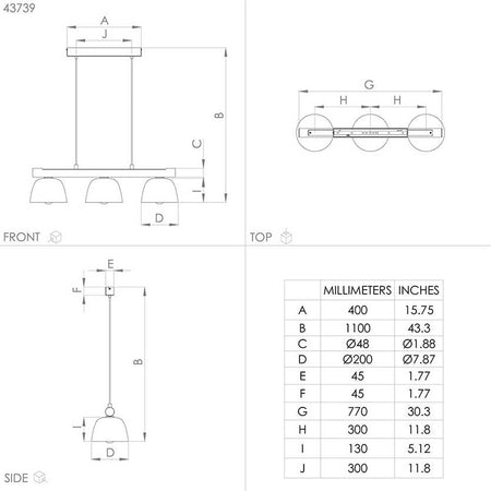 Lampadario-Moderno-Sherburn-3-Luci-Metallo-Nero-E-Marrone