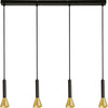 Lampadario-Moderno-Signal-Acciaio-Nero-Oro-4-Luci-Gu10