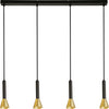 Lampadario-Moderno-Signal-Acciaio-Nero-Oro-4-Luci-Gu10