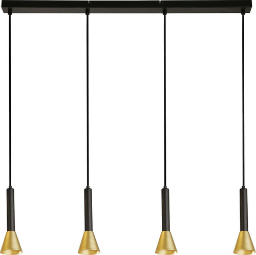 Lampadario-Moderno-Signal-Acciaio-Nero-Oro-4-Luci-Gu10