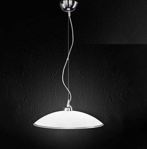 Lampadario-Moderno-Skirt-Cromo-Bianco-1-Luce-E27-Piccolo