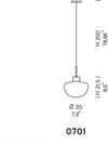 Lampadario-moderno-Sylcom-APHROS-0701-LED-vetro-soffiato-sospensione