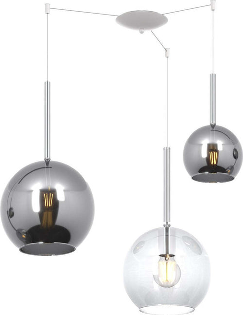 Lampadario-moderno-Top-Light-FUTURE-1155-BI-S3-SMIX-TC-E27-LED-vetro-pirex-soffiato-lampada-soffitto