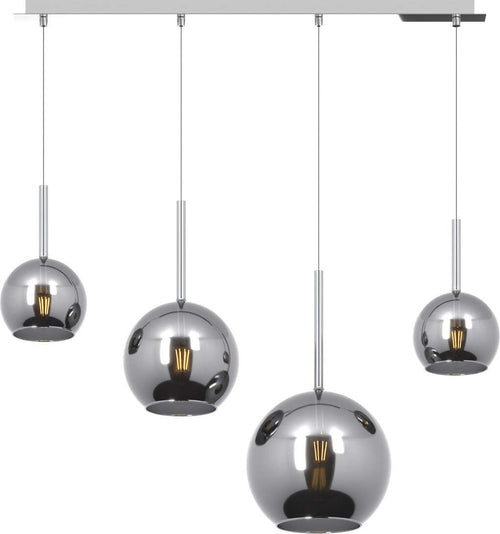 Lampadario-moderno-Top-Light-FUTURE-1155-CR-S4-RMIX-CR-E27-LED-vetro-pirex-soffiato-lampada-soffitto