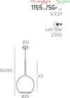 Lampadario-moderno-Top-Light-FUTURE-1155CR-SG-E27-LED-vetro-pirex-soffiato-sospensione
