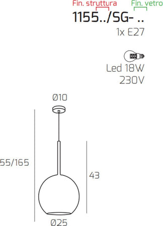 Lampadario-moderno-Top-Light-FUTURE-1155CR-SG-E27-LED-vetro-pirex-soffiato-sospensione