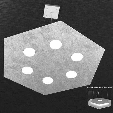 Lampadario-moderno-Top-Light-HEXAGON-1142-SG+1-GX53-LED-metallo-sospensione