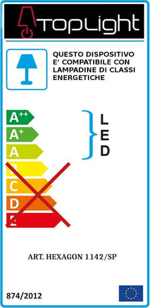 Lampadario-moderno-Top-Light-HEXAGON-1142-SP+1-GX53-LED-metallo-sospensione