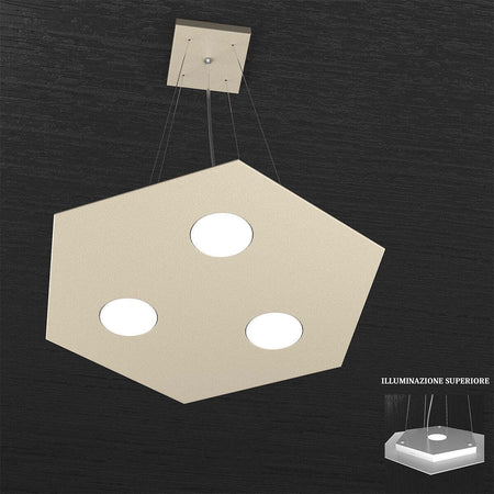 Lampadario-moderno-Top-Light-HEXAGON-1142-SP+1-GX53-LED-metallo-sospensione