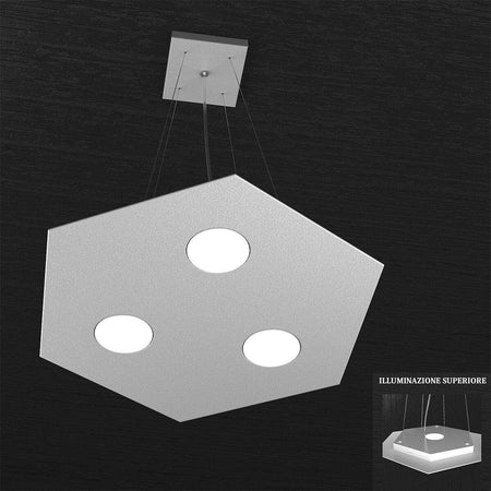Lampadario-moderno-Top-Light-HEXAGON-1142-SP+1-GX53-LED-metallo-sospensione