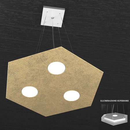 Lampadario-moderno-Top-Light-HEXAGON-1142-SP+1-GX53-LED-metallo-sospensione
