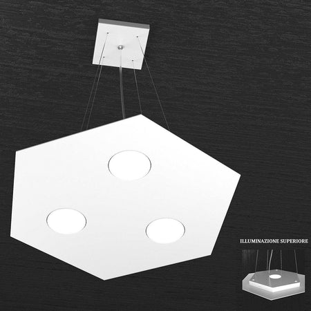 Lampadario-moderno-Top-Light-HEXAGON-1142-SP+1-GX53-LED-metallo-sospensione