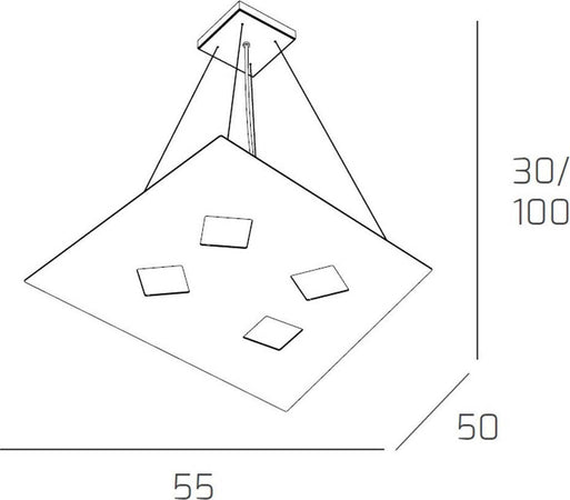 Lampadario-moderno-Top-Light-NOTE-1140-S4+2-GX53-LED-metallo-sospensione