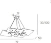 Lampadario-moderno-Top-Light-PLATE-1129-S6-R-Gx53-LED-metallo-monoemissione-sospensione