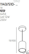 Lampadario-moderno-Top-Light-SHAPE-1143-S10-GX53-LED-metallo-sospensione