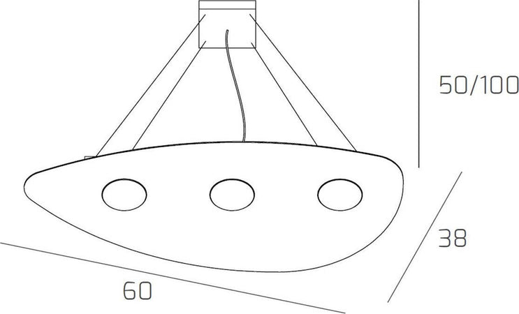 Lampadario-moderno-Top-Light-SHAPE-1143-S3+2-GX53-LED-metallo-sospensione