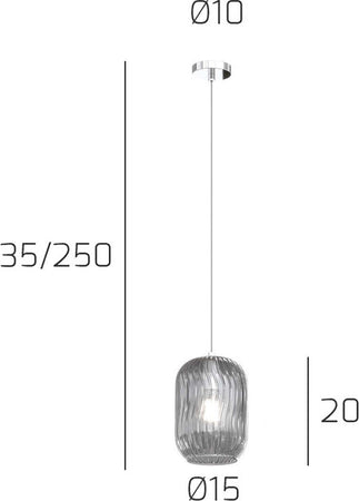 Lampadario-moderno-Top-Light-TENDER-1181-CR-S1-E27-LED-vetro-sospensione