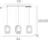 Lampadario-moderno-Top-Light-TENDER-1181-CR-S3-R-BT-E27-LED-vetro-sospensione