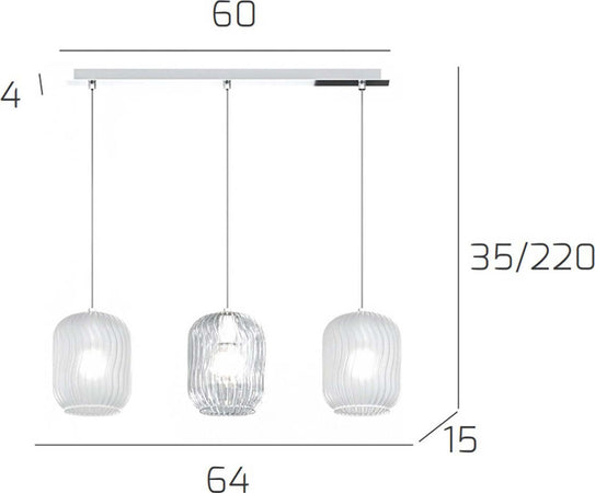 Lampadario-moderno-Top-Light-TENDER-1181-CR-S3-R-BT-E27-LED-vetro-sospensione