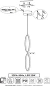 Lampadario-moderno-Trio-lighting-RONDO-322610232-LED-dimmerabile-sospensione