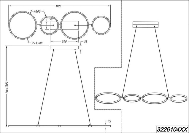 Lampadario-moderno-Trio-lighting-RONDO-LED-metallo-dimmerabile-lampada-sospensione
