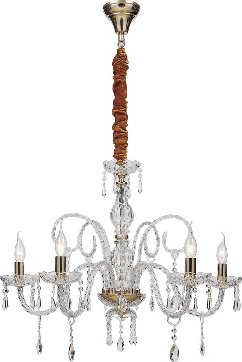 Lampadario Monalisa Oro 5Xe14 70X70Cm Illuminazione/Illuminazione per interni/Lampadari lampade a sospensione e plafoniere/Lampadari Led Mall Home - Napoli, Commerciovirtuoso.it