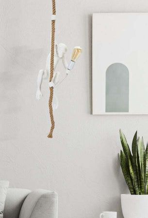 Lampadario-Monkey-Bianco-Cm-27X32X60